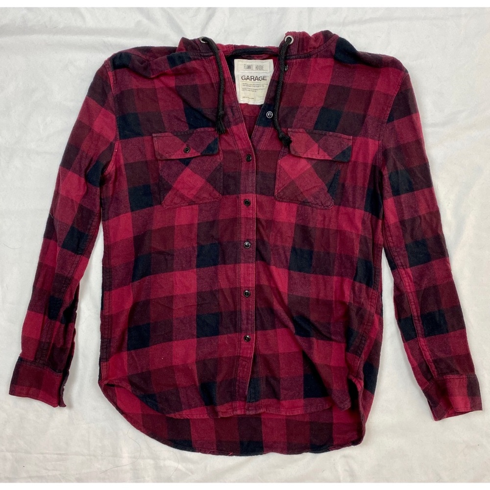Garage Flannel Hoodie Red